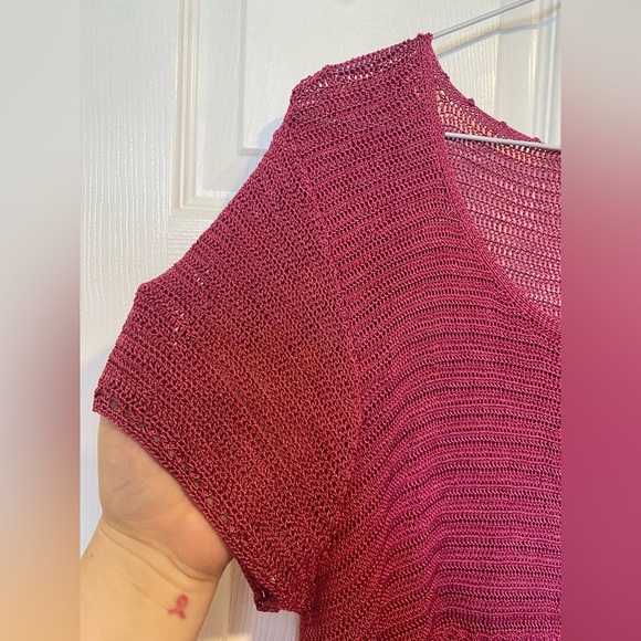 Emma James Blush Pink Crochet Top Size XL - Picture 3 of 6